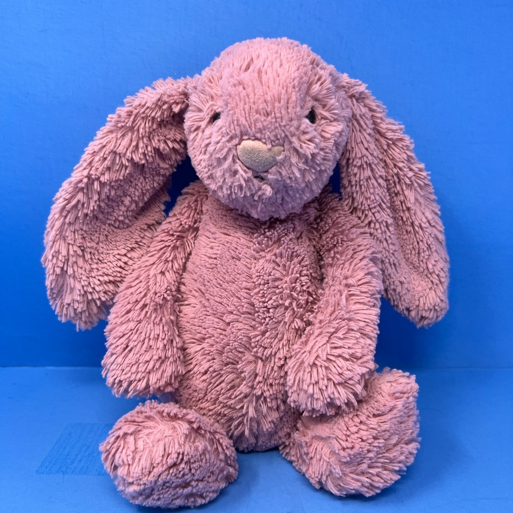 Jellycat Bashful Bunny 11 inches Pink Shaggy Long Ear Plush Stuffed Animal